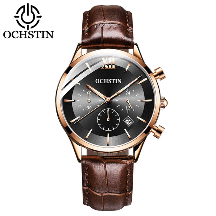 2019 Mens Business Watches Top Brand Luxury Waterproof Chronograph Watch